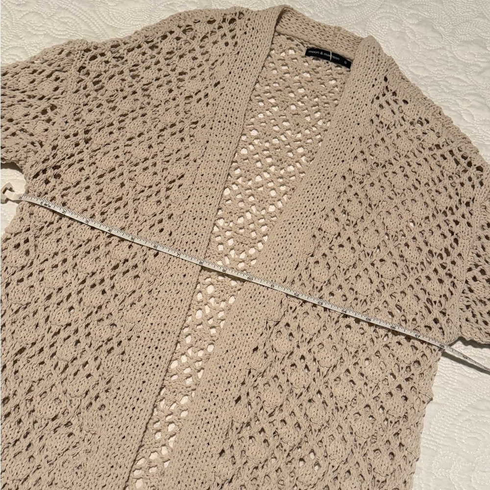 moon & madison Cream Open-Knit Cardigan - Picture 10 of 10